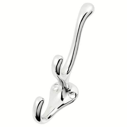 Chrome Hickory Hardware P25028-CH Double Coat Hook 0.75-Inch 